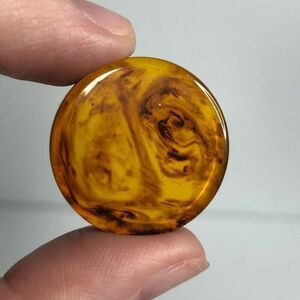 vtg bakelite translucent root beer swirl round chips 15 gram lot of 5 chips